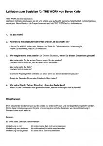 The Work von Byron Katie - Leitfaden